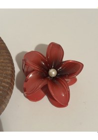 Resim İncili Lotus Kemik Mandal Toka Çok Renkli 
