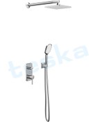 Resim Teska Ankastre Banyo Bataryası Seti Duş Sistemi Alinda Iki Yönlü 