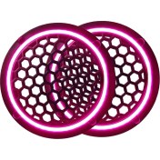 Resim L-Sound Neon Işıklı 16 cm Hoparlör ve Midrange Kapağı - 2 Adet - Pembe 