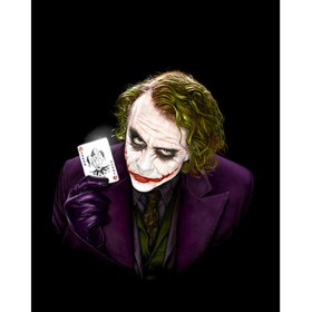Resim Joker Poker Card Büyük Sırt Patch Yama 