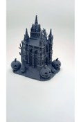 Resim shop Gotik Şato ve Balkabağı Temalı Dekoratif Figür / Halloween Konsept 
