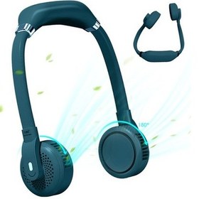 Resim Taşınabilir Boyun Fanı 360 Derece Dönüş 3 Hız 7633 Yeşil 