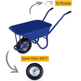 Resim Kanat Toros Demonte El Arabası Şişme 350-7 Ebat Teker 0.70 Mm Sac 