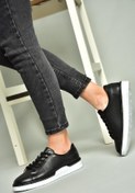 Resim Fox Shoes U555025203 Siyah Hakiki Deri Kadın Spor Ayakkabı Sneakers 