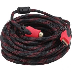 Resim Powermaster HDMI Kablo 10 Metre Siyah Örgülü Yüksek Hızlı Oksijensiz Bakır Malzeme 