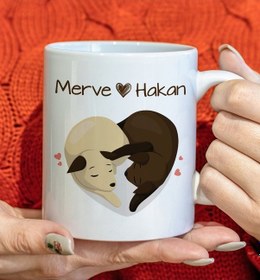 Resim Bk Gift Kişiye Özel Sevgili Evcil Hayvan Tasarımlı Beyaz Kupa Bardak-3, Arkadaşa Hediye, Sevgiliye Hediye Kobitmeyencom33820 Bk Gift 