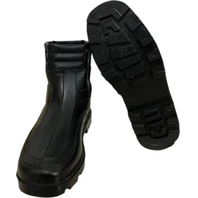 Resim Emek Içi Kürklü Fermuarlı Siyah Yağmur- Kar Botu 