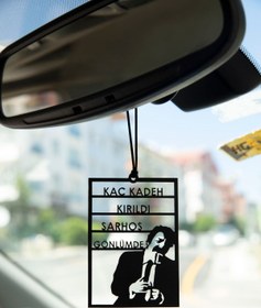 Resim mufamet Araba Süsü Metal Müslüm Kaç Kadeh Kırıldı Dikiz Aynası Süsü Eşya Oto Aksesuar 