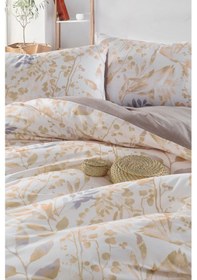 Resim Çift Kişilik Pamuklu Nevresim Takımı 4 Parça Zahra Desen Hardal / Yumuşak Dokulu Hardal 