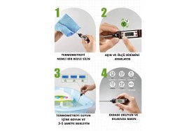 Resim Ecofast Gıda Termometresi, Dijital Gıda Termometresi, Et Termometresi, Süt Termometresi, Mutfak Termometresi 