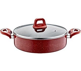 Resim Kahramanlar Kiremit Teflon Basık Tencere 32 CM 