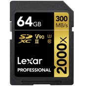 Resim Lexar Professional 64Gb 2000X Sdxc Uhs-Iı Sd Hafıza Kartı 