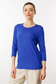 Resim Desen Kadın Penye 26YDSN23790 - Saks / XL 