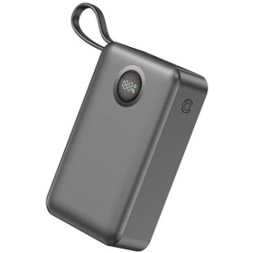 Resim Dexim Cz03 65w Pd Dahili Lightning& Type-c Kablolu 20000 Mah Powerbank Açık Gri 