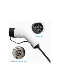 Resim 7.2 Kw Type 2 Taşınabilir Ev Şarj Cihazı - Elektrikli Araç Şarj İstasyonu 16a Ayarlanabilir Akım Iec 