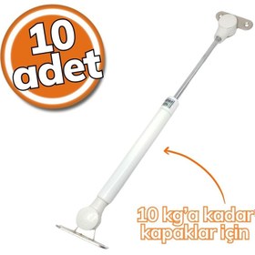 Resim Samet Gazlı Piston 100 Newton Beyaz 10'lu Set 