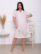 Resim Darinacom Pamuklu Büyük Beden Gece Gömleği 303788279 Beyaz 