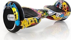 Resim Elektrikli Kaykay Hoverboard 6.5 Inch Kurukafa Grafity Desenli Akıllı Denge -çanta Hediyeli 
