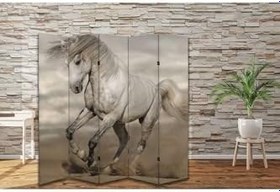 Resim Vahşi At Temalı Özel Tasarım Paravan Room Divider Oda Bölücü PRVN-1330-1, 220 x 180 