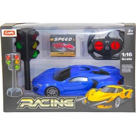 Resim Ctoys 1:16 Uzaktan Kumandalı Usb Araba Rc Trafik Işıklı Mavi 29ac Mavi 