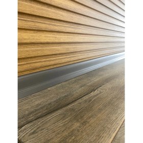 Resim Pasha Dekor 6 cm Antrasit Parke Süpürgelik 