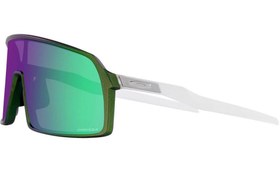 Resim Oakley Sutro Bisiklet Güneş Gözlüğü Matte Silver Green Colorshift Prizm Road Jade 