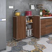 Resim Kenzlife 2 kapılı dolap rabia 088*070*032 cvz kapaklı tekerlekli banyo mutfak ofis kitaplık ayakkabılık kiler 