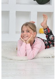 Resim Miniğimin Cicileri Mnn Ms Kalpli Kız Çocuk Pijama Takımı - Krem Krem 