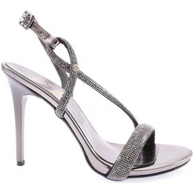 Resim Dgn Mnt-03-23y Kadin Silver Taşli Çapraz Bantli Abiye Ayakkabi MNT-03-1563-R3090 