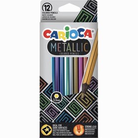 Resim Nessiworld Carioca 12 Renk Metalik Kuru Boya Seti 