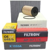 Resim Chevrolet Trax 1.4 Turbo Benzinli Motor Bakım Filtre Seti Karbonlu Polen Filtron Marka 