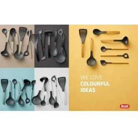 Resim Rosti Optima Delikli ve Renkli Saplı Karıştırma Kaşığı 31 cm 