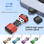 Resim 480Mbps Yüksek Hızlı USB 2.0 Flash Kart Okuyucu Adaptörü SD ve TF Kartlar için - Alüminyum Alaşım, Telefonlar, Dizüstü Bilgisayarlar, Tabletler ve Araç Ses Çalarları ile Uyumluluk 