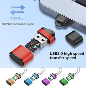 Resim 480Mbps Yüksek Hızlı USB 2.0 Flash Kart Okuyucu Adaptörü SD ve TF Kartlar için - Alüminyum Alaşım, Telefonlar, Dizüstü Bilgisayarlar, Tabletler ve Araç Ses Çalarları ile Uyumluluk 