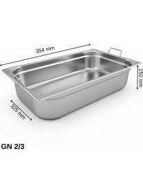 Resim Üret Çelik Üret Saplı Gastronom Küvet Gn 2/3 150 mm 13 Lt 