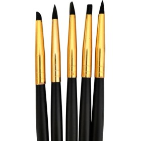 Resim Sanathobi Silikon Fırça Seti, Hobi, Çömlekçilik, Heykeltraş, Kabartma, Gold Orta Boy 5 Adet 