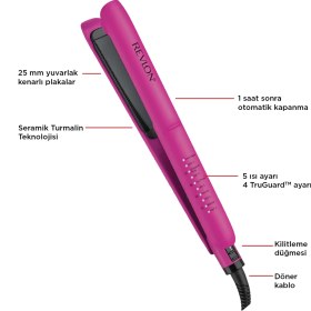 Resim Revlon Easy Heat 25MM Seramik Turmalin Saç Düzleştirici RVST2217E 