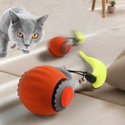 Resim 1 adet Etkileşimli Kedi Teaser Oyuncağı, Çan ve Uzun Kuyruklu, Kayan Taklit Av, USB Şarj Edilebilir, Dayanıklı Plastik, Şarj Edilebilir Lityum Polimer Pil ile, Tüm Kedi Irkları için, Gözlem ve Yakalama Becerilerini Geliştirir 