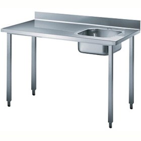 Resim Electrolux Professional Şef Çalışma Tezgahı Sırtlı Evyeli (Sağda) - 1200 MM BTD12R7N 