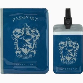 Resim Harry Potter Ravenclaw Pasaport Kılıfı ve Valiz Etiketi Seti - Mavi 