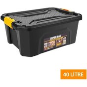 Resim Super Kilitli Saklama Kutusu 40 Litre Bagaj Düzenleyici-1034 Çok Renkli 