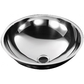 Resim Paslanmaz Krom Evye. 24cm. Yuvarlak. Tekne Evyesi. Karavan Evyesi 