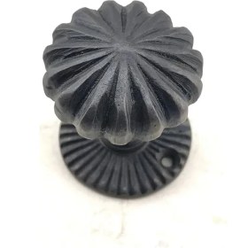 Resim Antika Tarz Dekoratif Pirinç Açarlı Kapı Babası - 50MM, Oksit - Lisinya 