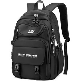 Resim Skycity Su Geçirmez Kız Okul Çantası, 17 İnç Laptop Taşıma, Panda Aksesuarlı Pembe Sırt Çantası Çok Renkli 