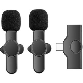 Resim Microcase AL3009 Kablosuz Type-C Yaka Mikrofonu 2'li 