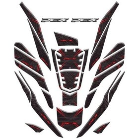 Resim Sevenkardeşler Honda Pcx 2021 - 2023 Uyumlu Tank Pad Set 005 
