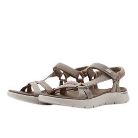 Resim Skechers Go Walk Flex Sandal Kadın Bej Sandalet 