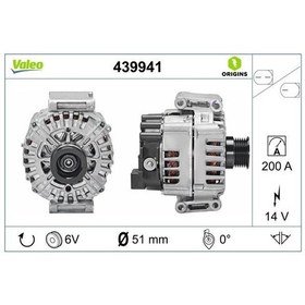Resim Valeo 439941 - Alternator 14v 200a Mercedes W205 C218 W212 C207 