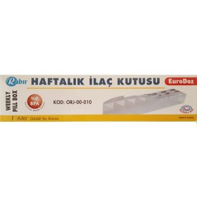 Resim Rabır Haftalık İlaç Muhafaza Saklama Kutusu Kabı BPA İçermez 