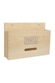 Resim SELENA Ahşap Posta Ve Fatura Kutusu Akça 